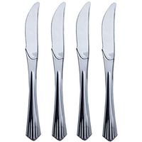Disposable Knives Plastic Silver Tableware Wedding Party Supplies tkcfvor (500)