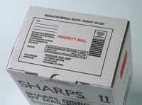 Sharps Disposal By Mail, 2 Gal., Hinged