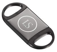 Personalized Visol Tahoe Cigar Cutter with Gunmetal Stainless Steel Plate with Free Laser Engraving ([B] Two Initials)