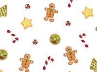 Pack Of 1, 40" X 100' 1.0 Mil Gingerbread Christmas Print Cello Rolls Made In USA