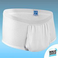CareFor Men's Incontinence Underwear Briefs w/HaloShield Odor Control, Washable & Reusable (Medium)