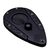 KXDLR Cigar Cutter, Stainless Steel Pocket Cigar Tool with Black Titanium Blades Cutter Blades Nipping Off The End of Cigar, for Most Size of Cigars,C