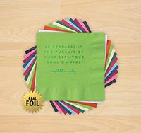 Be Fearless… Grad Foil Napkins - Set of 100-4225_HOL