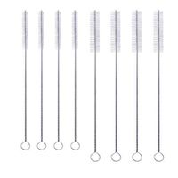 Huouo 8 PCS Drink Straw Cleaning Brush Kit Nylon Skinny Pipe Tube Cleaner Set of 2 Sizes