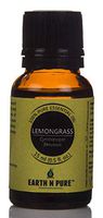 Earth N Pure Lemongrass Essential Oil 100% Pure, Undiluted, Natural And Therapeutic Grade With Glass Dropper - For Relaxation, Reduce Stress And Anxiety, Improve Digestion (15 ML/0.5 fl.oz)