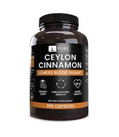 Natural Ceylon Cinnamon, 2 Month Supply, 365 Capsules, No Fillers, Made in The USA, Lab-Tested, Gluten-Free, Non-GMO, 1925 mg of Antioxidant-Rich & Potent Ceylon Cinnamon with No Additives