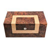 Humidors Cigar 50 Cigar Cigar Storage Box with Lock Large Capacity Cigar Box Equipped with Humidifier and Hygrometer Gift (Color : Yellow, Size : 15.621.435.8cm)