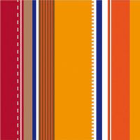 Basting Orange Strips 40 Lunch Paper Napkins Native Fall Pattern