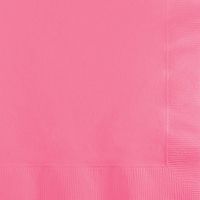Creative Converting 500 Count Touch of Color 3-Ply Paper Beverage Napkins, Candy Pink