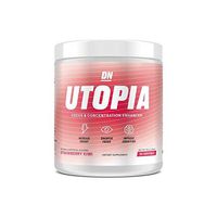 De Novo Utopia - Focus Enhancing Powder Energy Drink, 30 Servings, Contains Caffeine, Citicoline, Vitamin C, Mucuna and Huperzine | Brain Booster (Strawberry Kiwi)