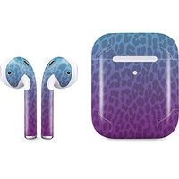 Skinit Decal Audio Skin for Apple AirPods with Wireless Charging Case - Officially Licensed Skinit Originally Designed Cheetah Print Purple and Blue Design