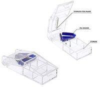 Comfort Axis High Quality 2 in 1 Pill and Vitamin Cutter with Storage, Travel Friendly Small Splitter, Easy to Carry (Pack of 2)