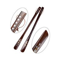 MUZIWENJU Shoehorn, Long Handle/Short Handle Shoehorn, Suitable for Men/Women/Elderly (55cm/70cm) (Color : Wood Color, Size : 55cm)
