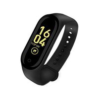Leoie Smart Watch, M4 Smart Bracelet Band Sports Fitness Tracker, Heart Rate Monitor Sleep Trackers Messages Reminder Color Screen Sport Wristband Black