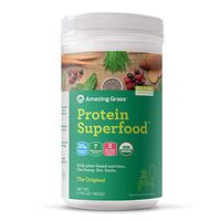 Amazing Grass Protein Superfood: Vegan Protein Powder, All-in-One Nutrition Shake, Unflavored 22 Servings