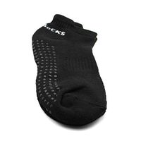 HuntGold 1 Pair Women Professional Short Yoga Hosiery Non Slip Excise Massage Ankle Socks Stockings(black)