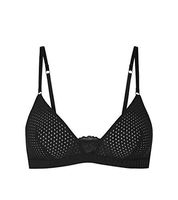 Heidi Klum Intimates Women's Mesh & Lace Soft Cup Bra - Ladies Sexy Lingerie - Black, Small