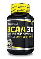 BIOTECH USA BCAA 3D / 180 Caps L-Leucine, L-Isoleucine and L-Valine in a 2:1:1 Ratio Branched Chain Essential Amino Acids Capsules