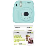 Fujifilm Instax Mini 9 Instant Camera - Ice Blue with Value Pack - 60 Images