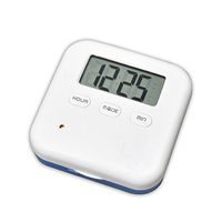 U-Trak Pill Box Alarm Pill Organizer Mini Portable Daily Pill Case with Digital Alarm Clock Reminder for Pills/Vitamin/Supplements Travel Outdoor 4 Compartments Blue