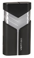 Vertigo Vertigo Tron Double Torch Lighter w/Cigar Punch (Black)