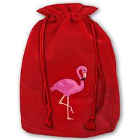 TPSXXY Pink Flamingos Large Christmas Drawstring Bag Santa Present Bag Basket Gifts Sack