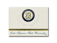 Signature Announcements Lake Superior State University Graduation Announcements, Platinum style, Basic Pack 20 with Lake Superior Seal Foil