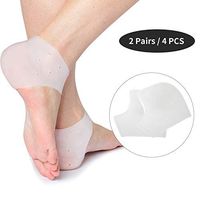 Gel Heel Cups Reusable Plantar Fasciitis Inserts Pads Gel Heel Cushion Inserts for Bone Spur Achilles Pain Foot Care Silicone Heel Dry Socks,Heel Protectors,Heel Guards Heel Sleeve for Women & Men
