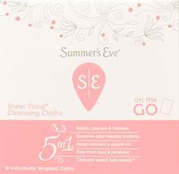 Summer's Eve Cleansing Cloths | Sheer Floral|16 Count | Pack of 3 | pH-Balanced, Dermatologist & Gynecologist Tested