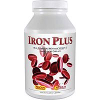Andrew Lessman Iron Plus 180 Capsules – 18mg Iron, 100% Pure Amino Acid Chelated Iron (Glycinate & Aspartate), Plus Vitamin C for Increased Absorption, Small, Easy to Swallow Capsules, No Additives