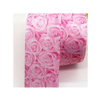 25 38Mm Large Flower Ribbon 10 Yards DIY Hair Accessories Gift Package Hand Made Tape Grosgrain Valentine's Day Rose,11,38Mm
