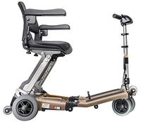 FreeRider USA Luggie Elite-Folding Mobility Scooter for Adults and Seniors, Lithium-ion Battery, Heavy Duty, Portable, Lightweight, Airline Approved, Champagne