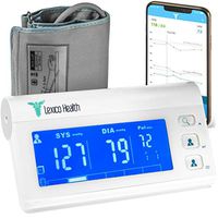 Bluetooth Blood Pressure Monitor by Lexico Health, Smart Medical Device for Heart Care at Home, Large Upper Arm Cuff Kit, Portable Digital Pressure Machine with Free App for Apple iPhone