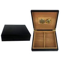 Smoking set / Cigar Humidors Cigarette Case Men's Gift Box Cedar Wood Cigar Humidor With Hygrometer And Humidifier Constant Temperature and Humidity 15-20 Sticks Many Styles Optional ( Color : Black )