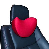 FLYINGCOLORS Car Headrest Pillow Memory Foam Car Pillow, Neck Support Pillow, Car Neck Pillow, Ergonomic Headrest Pillow, Relieve Neck Pain and Muscle Tension for Driving Car Seat, Heart-Shaped, Red.