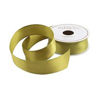 Caspari 1 Inch Wide Solid Olive Green Satin Ribbon - Two 24 Ft. Spools