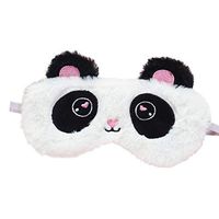 Shinywear Cute Rabbit Sleeping Eye Mask Plush Blindfold Travel Sleep Masks Super Soft Funny Eye Cover for Kids Girls and Adult (Black White Panda)