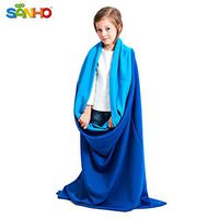 SANHO Soothing Hug Body Sock-Sleeping Bag Therapeutic Function for Sensory, Anxiety and Autism,Safety Material Suitable for Kids Age 3+ (Blue)