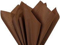 24 Gift Grade Tissue Paper Sheets - 15" x 20" Soft fold Packed Choose Color (Chocolate)