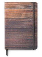 Wood Themed Designs UV Printed on PU Leather A5 Journal Notebook w/Lined Pages