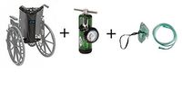 Oxygen Cylinder Bag for Wheelchairs with Bonus Oxygen Regulator (0.15), Wheelchair Accessories Bags for Oxygen D & E Cylinder Oxygen Tank, Portable Oxygen Tank Holder for Wheelchair, Oxygen Tank Bag