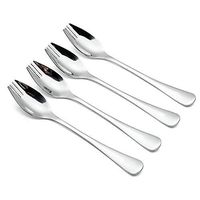 4 Pack 18/10 Stainless Steel Sporks, Spaghetti Salad Fruit Dessert Heavy Duty Flatware Spoon & Fork for Everyday Household Use, Camping Backpacking Utensils, 8.2" Long
