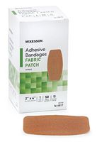 McKesson - Adhesive Strip McKesson 2 X 4 Inch Fabric Rectangle Tan Sterile - 1200/Case - McK