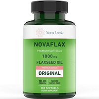 Natural Organic Flaxseed Oil 1,000 mg, Essential Omega 3 6 9 Natural ALA Heart & Brain Health, Immune System Booster Healthy Hair Skin and Nails Gluten Free, Non-GMO, Hexane Free 100 Liquid Softgels