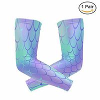 Arm Sleeves for Women Mermaid Tail Tattoo Sleeve UV Sun-Protective Sleeve Compression Arm Cover Cooling Golf Cycling Driving Hiking 1 Pai