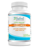 Safrel Turmeric Curcumin Supplement, Vegan, Gluten Free, 120 Capsules - Organic 95% Curcuminoids with Black Pepper, Ginger, Propolis, Cinnamon – Anti Inflammatory, Pain Relief Factor, Joint Support