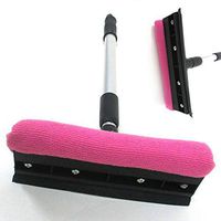 Microfiber Telescopic Window Squeegee Cleaner Brush Shower Car Wiper Sponge New