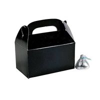 Fun Express - Mini Black Treat Boxes (24pc) - Party Supplies - Containers & Boxes - Paper Boxes - 24 Pieces