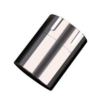 FIRMMTL Small Pill Organizer - Titanium Airtight Waterproof Daily Pill Capsule Container Medicine Bottle Dry Box for Travel Outdoor Survival (Silver)