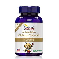 (5 Count, 25% Off) Esmond Natural: Acidophilus Children Chewable (9A American Standard), Made in USA, FDA Facility, GMP, Natural Products Assn Certified-1000mg, 450 Tablets